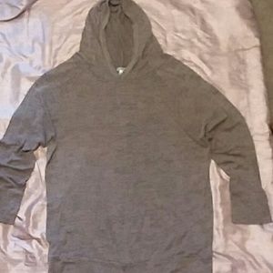 Hooded light weight cotton sweater.